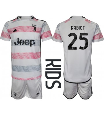 Juventus Adrien Rabiot #25 Bortaställ Barn 2023-24 Kortärmad (+ Korta byxor)